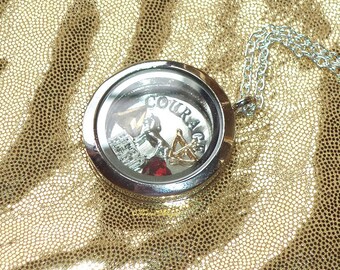 Custom Ocarina of Time Floating Story Locket Pendant Necklace Legend of Zelda Handmade One of a Kind OOAK  by TorresDesigns - Ready To Ship