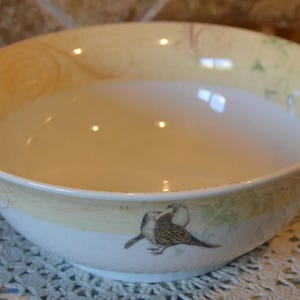 Large Serving Bowl~12 Days Of Christmas~By Noble Excellence~Four Calling Birds~Three French Hens~More~9 1/2&quot; In Diameter~3 1/2&quot; Tall