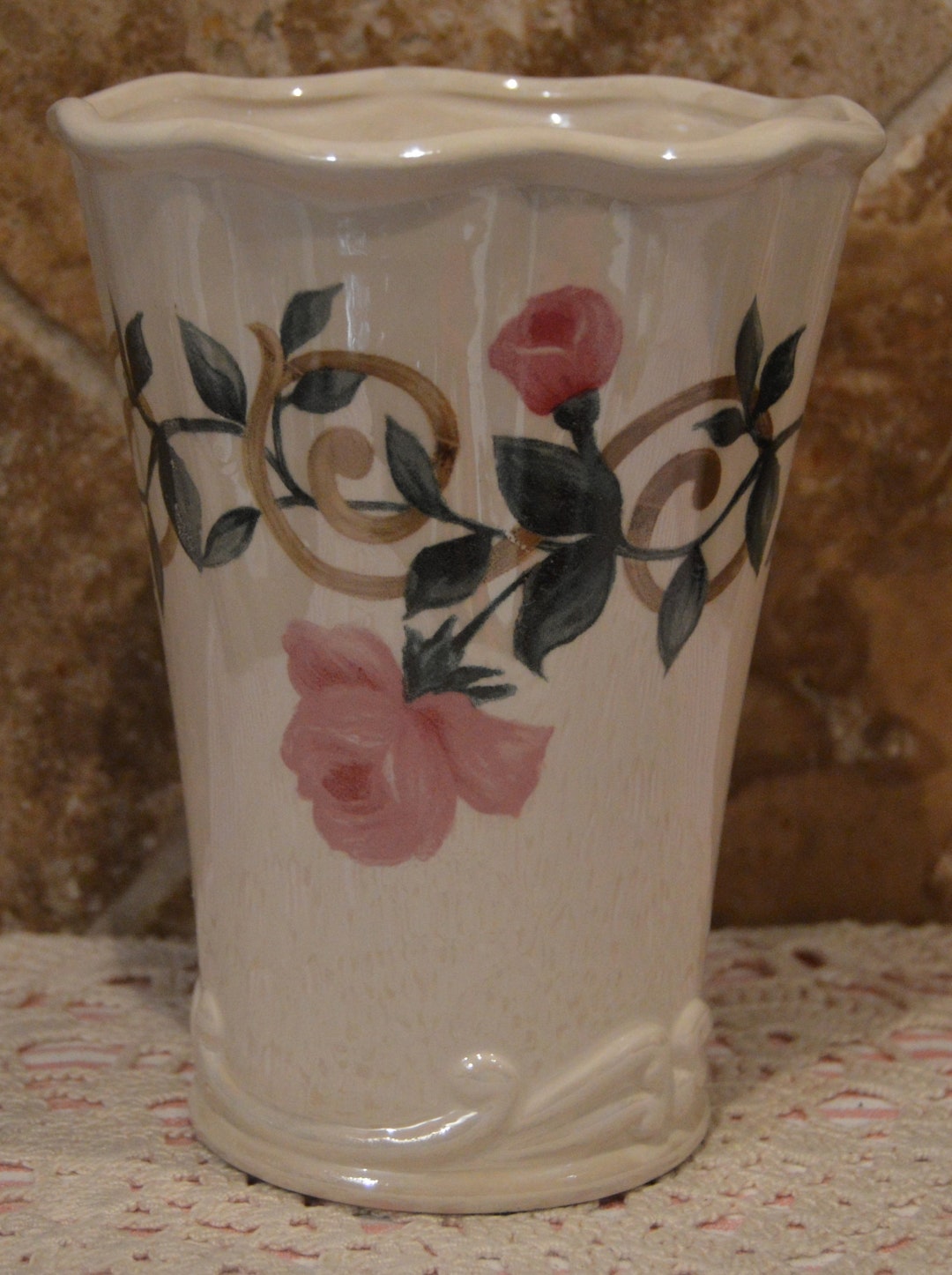 Vintage Bloom-rite Iridescet Vase~6 1/4