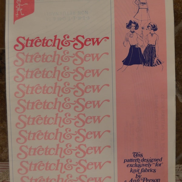 Vintage Stretch & Sew Pattern~Ladies Gored Skirts~Pattern No. 425~Hips Sizes 30 to 46~Uncut