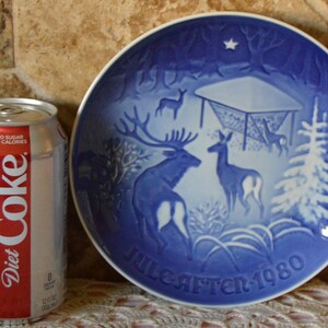 Vintage 1980 Bing & Grondahl Annual Christmas Plate~Christmas In The Woods~Made In Denmark~7&quot; Diameter~Porcelain