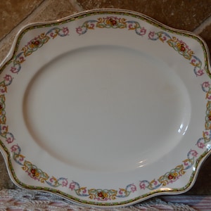 Pareek Johnson Bros Platter~12&quot; x 10&quot;~Made In England~Some Crazing~Lovely Piece For Display!