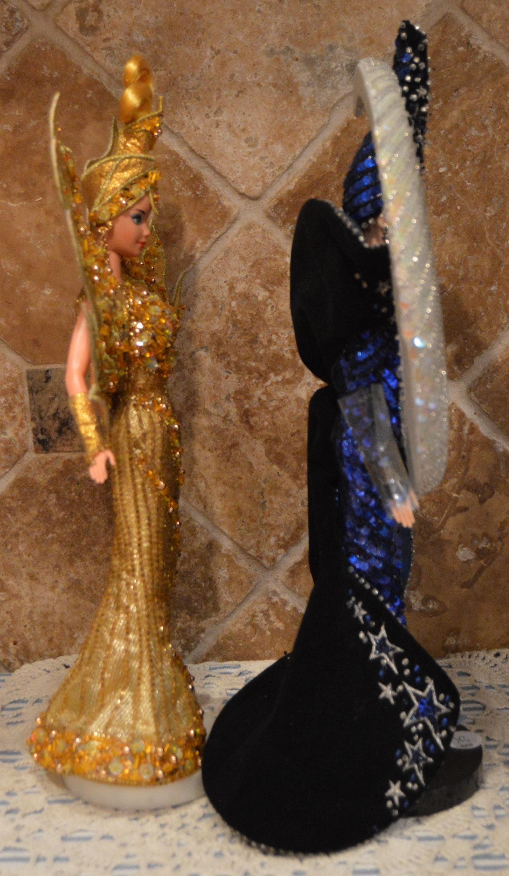 Goddess of the Sun Barbie and Moon Goddess Barbie~wearing Bob