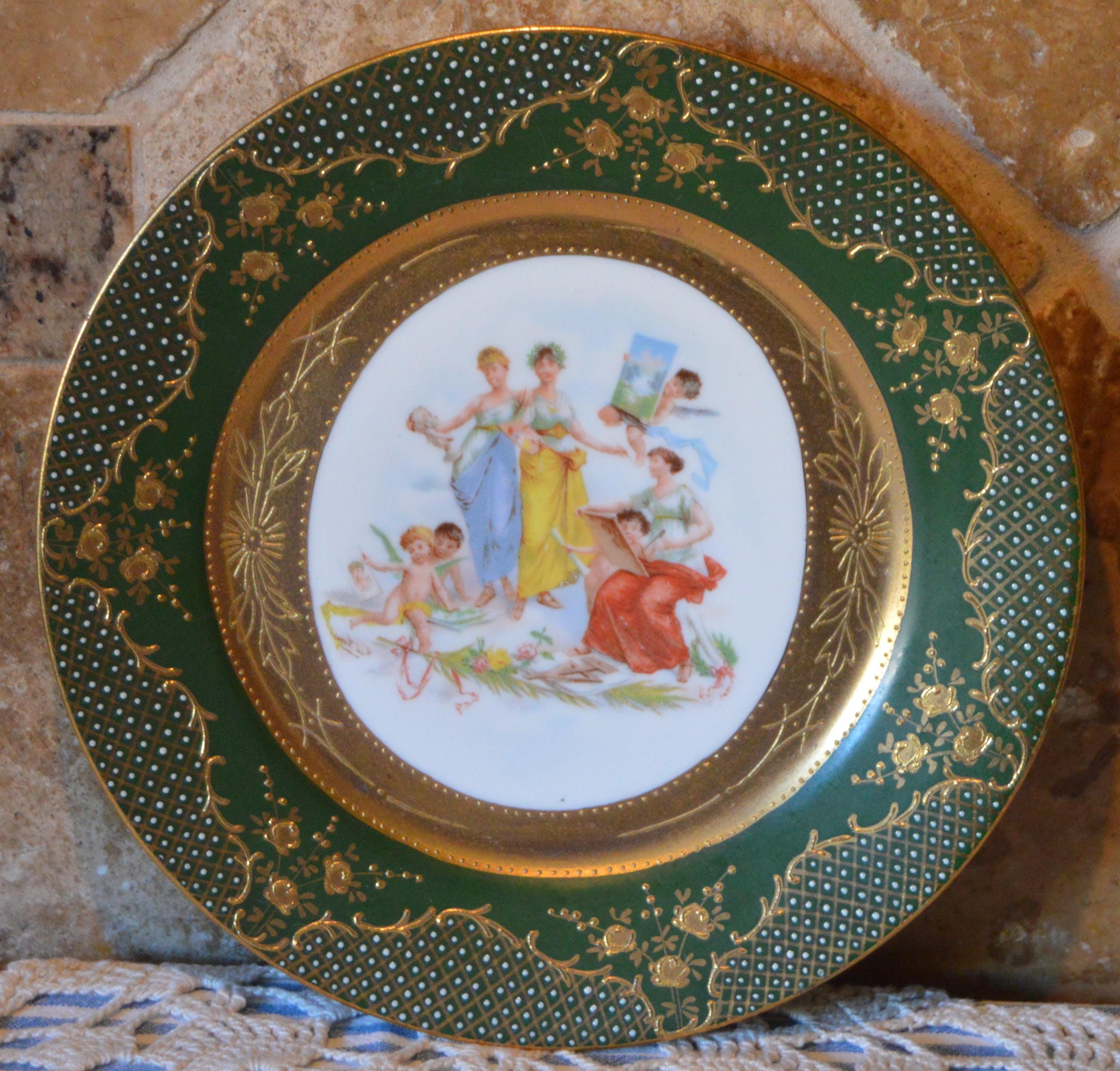 ロイヤルヴィエナ　プレート　アンティーク Antique Royal Vienna Porcelain Plate/Beehive Mark/Paris