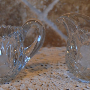 Vintage Lancaster Cornflower Creamer and Sugar~Chip And Black Marks On Bottom Of Creamer~Look Fine On A Shelf In A Collection
