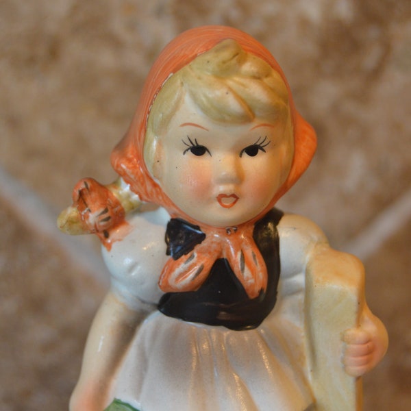 Alpine Girl Musical Figurine~Music Box~Willits, Inc.~Plays "You Light Up My Life"~She Rotates Slow~Music Is Slow