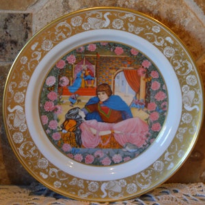 Franklin Porcelain Plate~Sleeping Beauty~The Grimm&#39;s Fairy Tales~1978~Made In Bavaria~Excellent Condition!