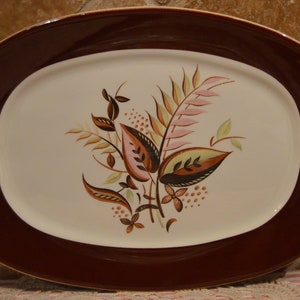 Lovely Taylor Smith Taylor Platter~Jamaica Pattern~Says &quot;Conversation&quot; and &quot;Designed By Walter Dorwin Teague&quot; On Reverse