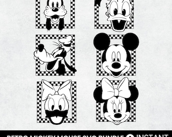Mickey and Friends Head Layered SVG PNG Bundle (Digital Download)