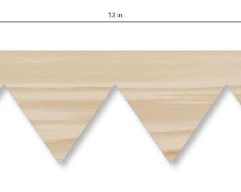 Wooden zigzag trim panel - 3 mm thick - Seamless triangle shape wooden trim panel. Seamless trim wall panels - Chair Rail - Wainscotting