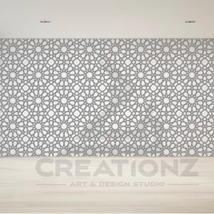 Moroccan Wall Panel - Seamless wall panels - Arabic geometry art wall panel