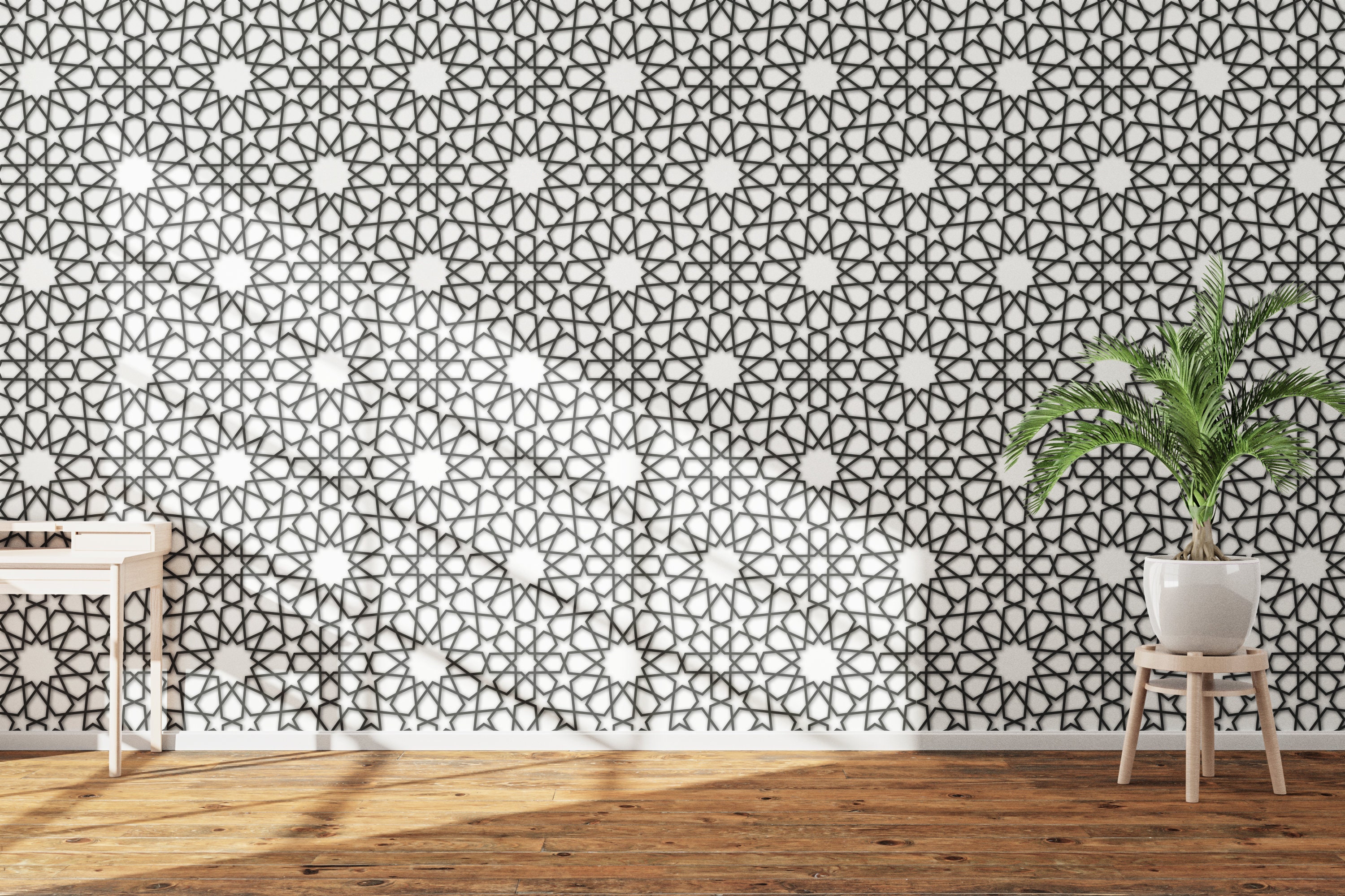 Moroccan Wall Panel - Seamless wall panels - Arabic geometry art wall panel - Style 6