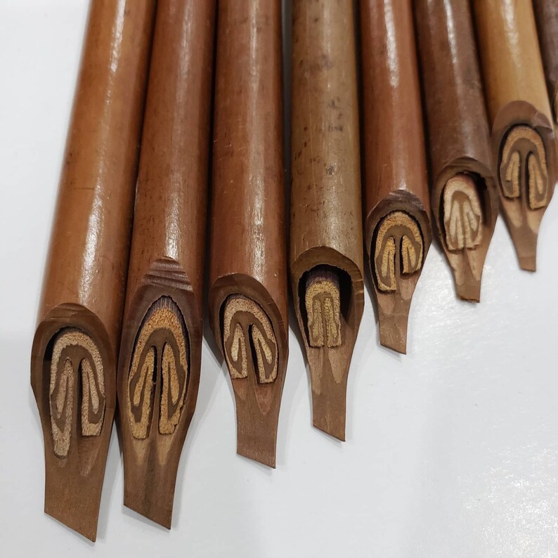 Set of 8 High Quality Handam Bamboo Calligraphy Pens Most Etsy