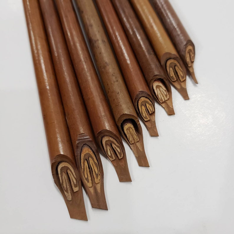 Set of 8 High Quality Handam Bamboo Calligraphy Pens Most Etsy