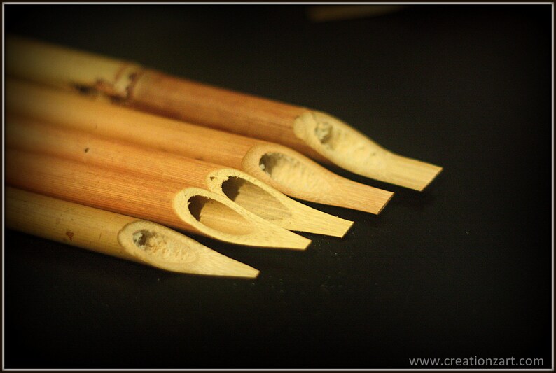Set of 5 Bamboo Calligraphy Pens Most Basic yet Very Etsy