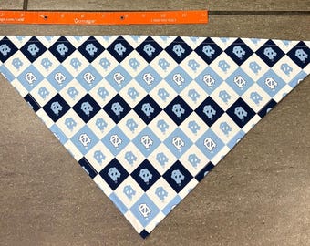 University of North Carolina Small Pet Bandana or Baby Bib: Tarheels Logo Cotton