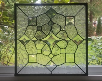 Clear Textured Glass Mandala