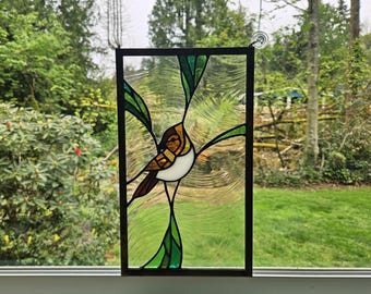 Stained Glass Robin Songbird