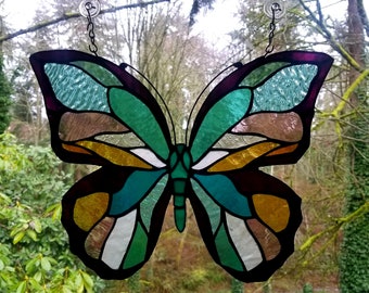 Stained Glass Butterfly in Jewel Tones