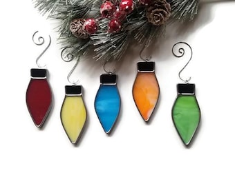 Stained Glass Christmas Lights Rainbow