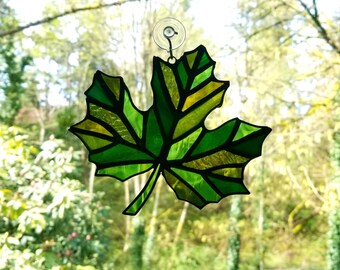 Stained Glass Maple Leaf