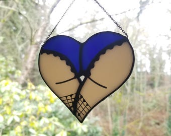 Stained Glass Booty Heart