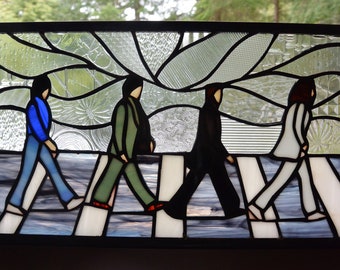 Stained Glass Abbey Road Panel