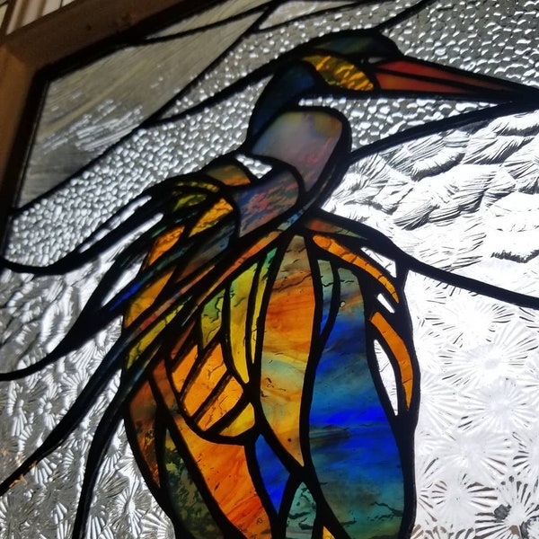 Stained Glass Heron