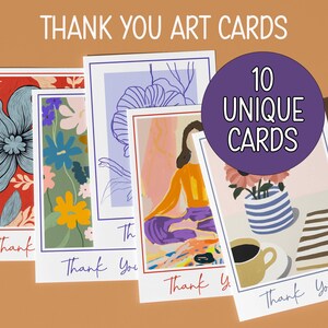 Lot de cartes de remerciement pour impression d'art| Designs contemporains | Merci | Imprimable Remerciements | Merci au professeur | Remerciement de remise des diplômes imprimable