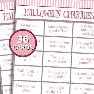 Halloween Charades | Printable Charades | Halloween Games for Family | Halloween Party Printable | Halloween Game Night | Charades for Kids