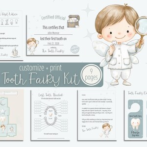 Carta del Hada de los Dientes para Niño / Recibo del Hada de los Dientes / Set del Hada de los Dientes / Diente Perdido / Informe del Hada de los Dientes / Nota del Hada de los Dientes / Personalizar