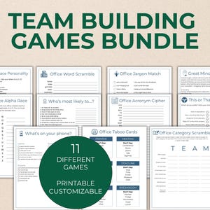 Team Building Games Bundle | Fun Office Games | Work Party Games | Team Games Bundle | Icebreaker Games | Office Games Bundle | Printable