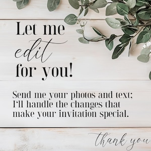 Customization Add On | Edit My Template For Me | 1-2 Business Days l We Personalize + You Print | Editable Printable Template | Canva Edits