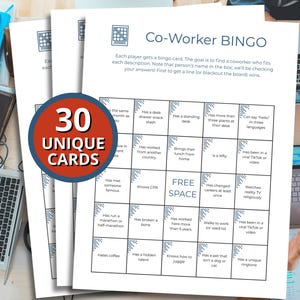 CoWorker BINGO | Office Bingo | Mingle Bingo | Human Bingo | Find Someone Who BINGO | Team Building Bingo | Employee BINGO | Printable