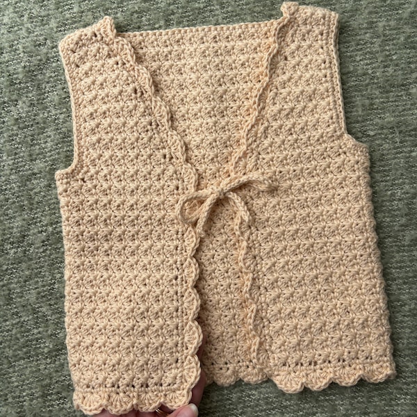 Josephine Vest crochet pattern *PDF only* | girls & kids gilet | beginner pattern | baby + toddler sizes