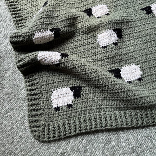 I Love Ewe Baby Blanket crochet pattern *digital file only*