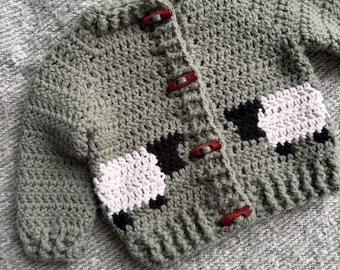 I Love Ewe Cardigan crochet pattern *digital file only*