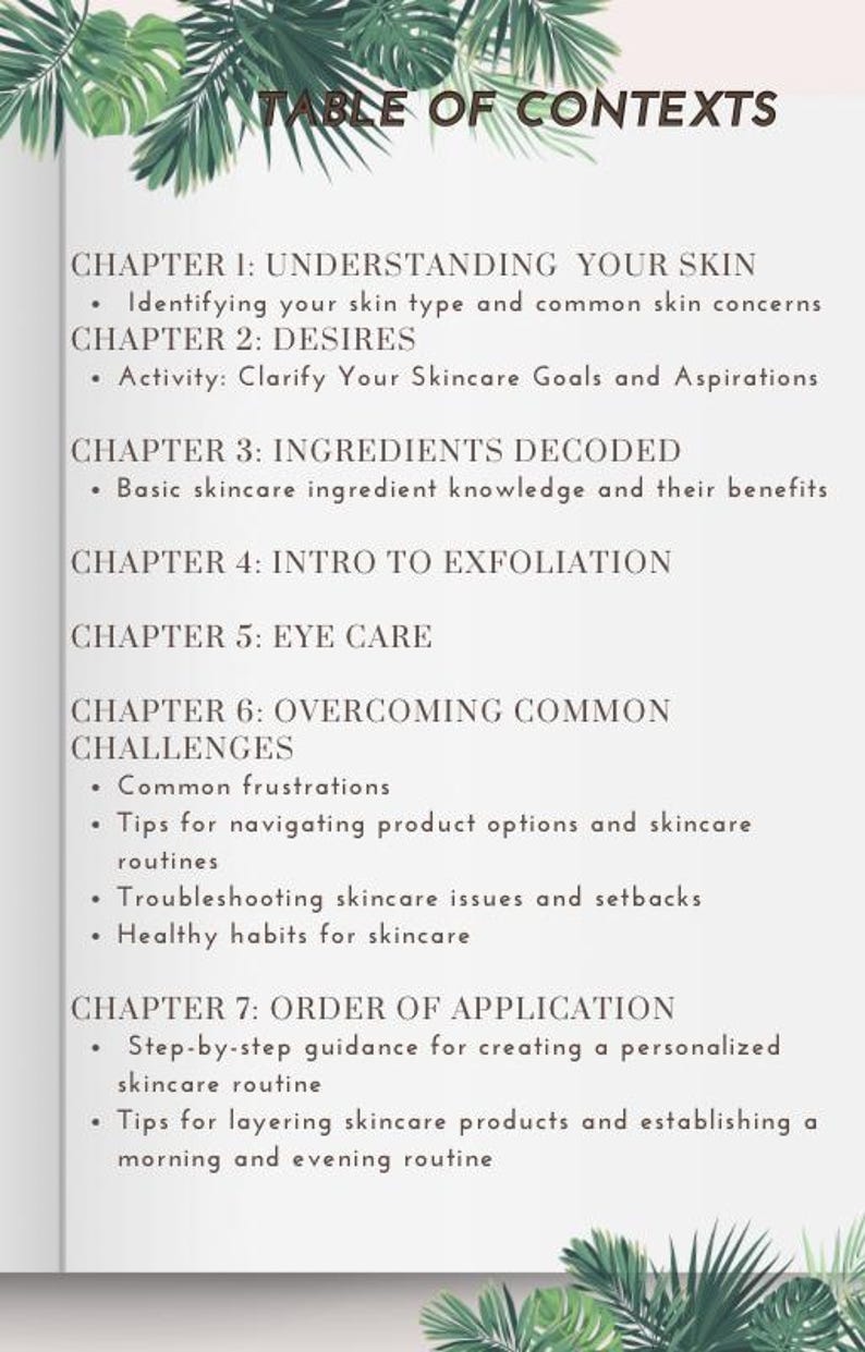 Understanding Skin Guide Beginners Guide to Skincare - Etsy