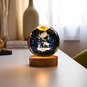 Unique Sea Turtle Night Light, Fish Snow Globe Lamp, Cute Turtle Bedroom Decor, Bedside Night Lamp, Ocean Animal Gift for Kids