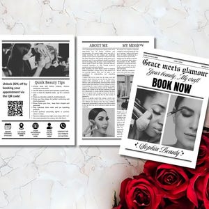 Canva Business Newspaper Template, Editable Large Newspaper Announcement, Custom Newspaper For Branding Photoshoot, Instant Download
