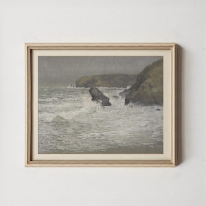 Vintage-Antique Coastal Art | Printable Download #17 | Home Wall Decor | 19th Century English Nautical Waves Illustration