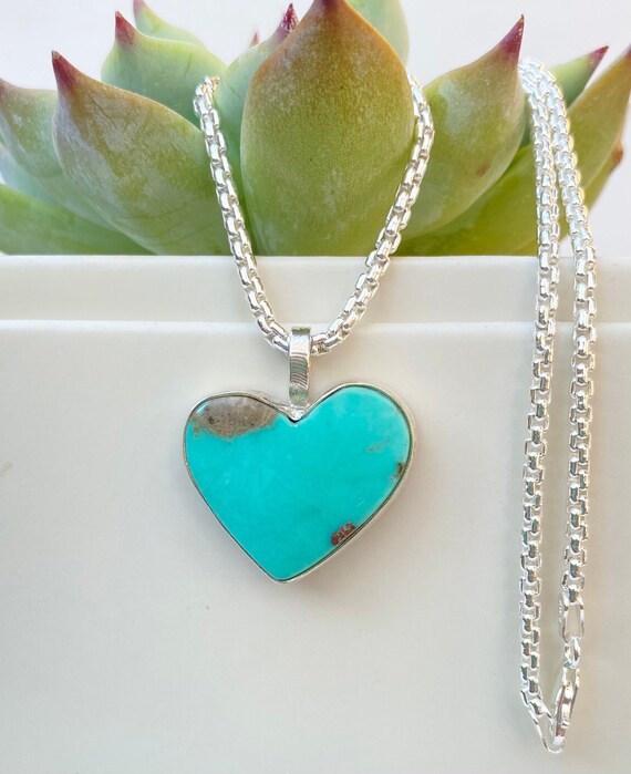 Turquoise Heart Pendant With or Without 