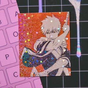 Ichigo Bleach Aufkleber, Anime Aufkleber, wasserfest, Deferenten Texturen, Kratzer Buch Aufkleber.