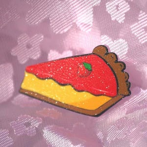 Seja meu PRIMEIRO vendedor! Delicioso adesivo de torta de morango, RESISTENTE à água, para scrapbook.