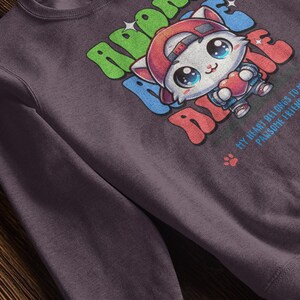 Cat Lover SweatShirt, Cute Kawaii Kitty Gift for Pet Owners, Funny Cat Mom Shirt, Aesthetic Cartoon Cat Tee, Valentine’s Day Cat Shirt