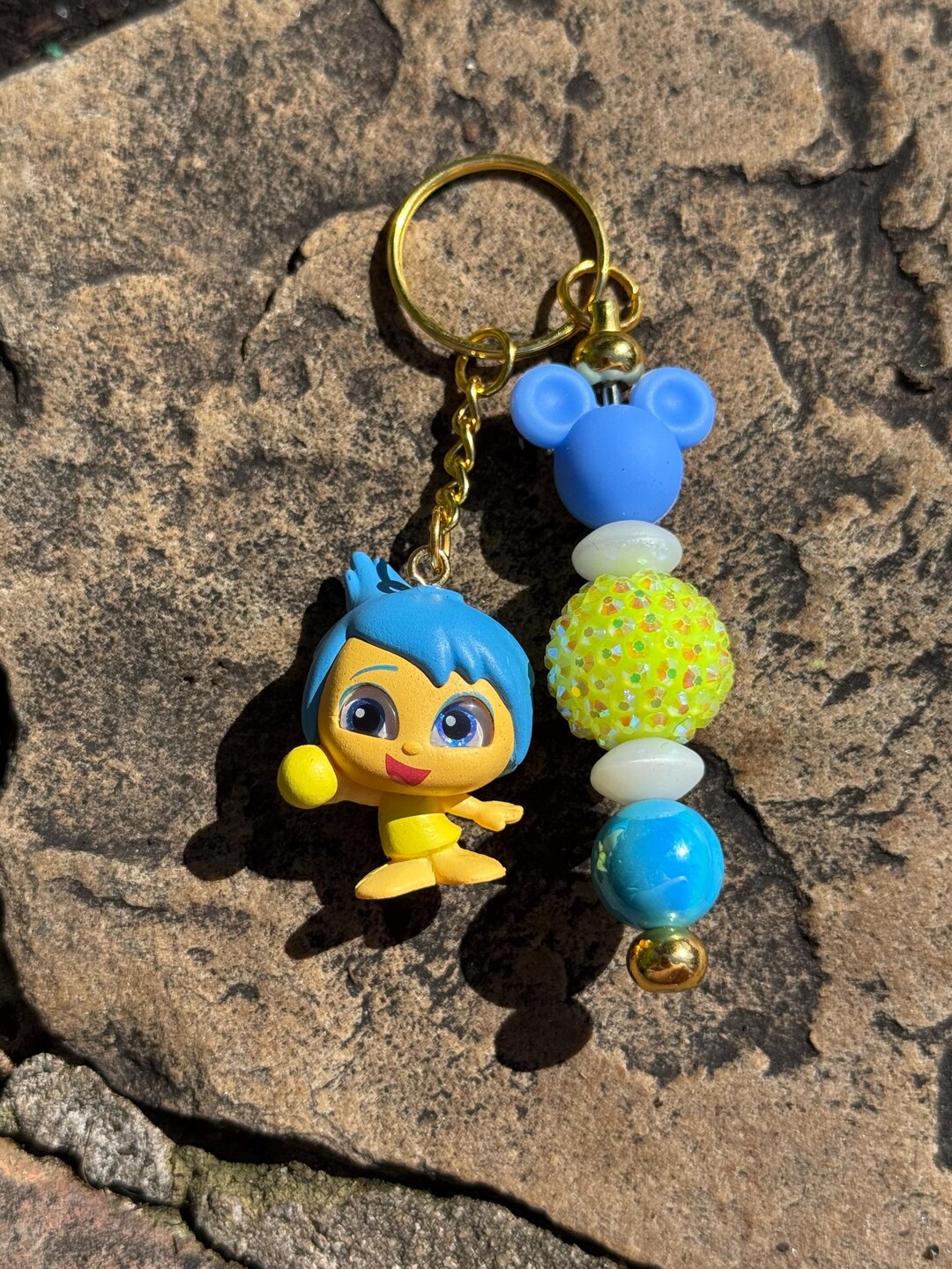 Inside Out Key Chain Disney Doorables Inside Out- Joy Keychain - Etsy