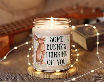 Spring Scented Soy Candle: Bunny Decor, Home Fragrance