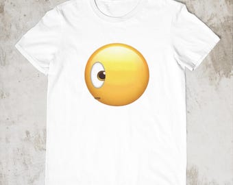 Side Eye Meme Emoji Comfort Colors Tee: Gen Z Humor Shirt