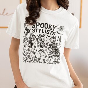 Hairstylist Skeleton Shirt, Halloween Shirt, Hairdresser Skeleton Shirt, Halloween Party Shirt, Welcome Halloween Shirt, Scary Movie Shirt