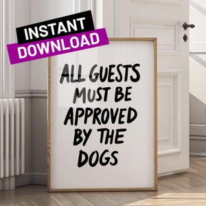 Funny Dog Print Retro Typography Art Printable Dog Quote Wall Decor Puppy Poster Digital Dog Lover Gift Dog Wall Art Download